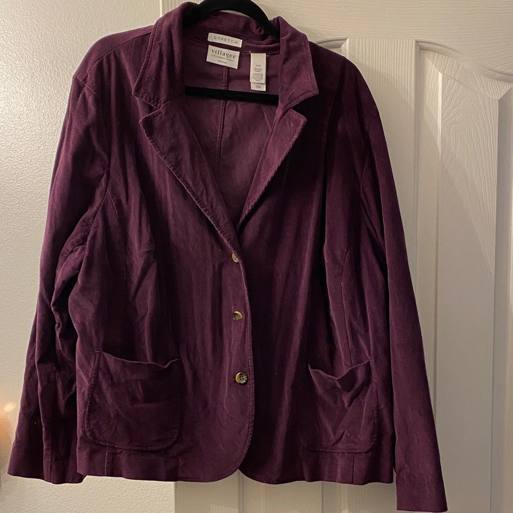 Villager Women's Deep Purple Blazer